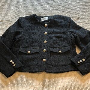 Universal Thread Button Front Tweed Blazer